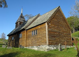 Holdhus gamle kirke, Hålandsdalen, Bjørnafjorden, Vestland