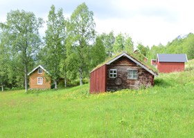 Elvebakken i Balsfjord i Troms og Finnmark. Sjøsamisk gårdsanlegg